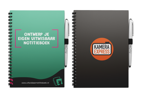 Uitwisbaar notitieboek met eigen logo